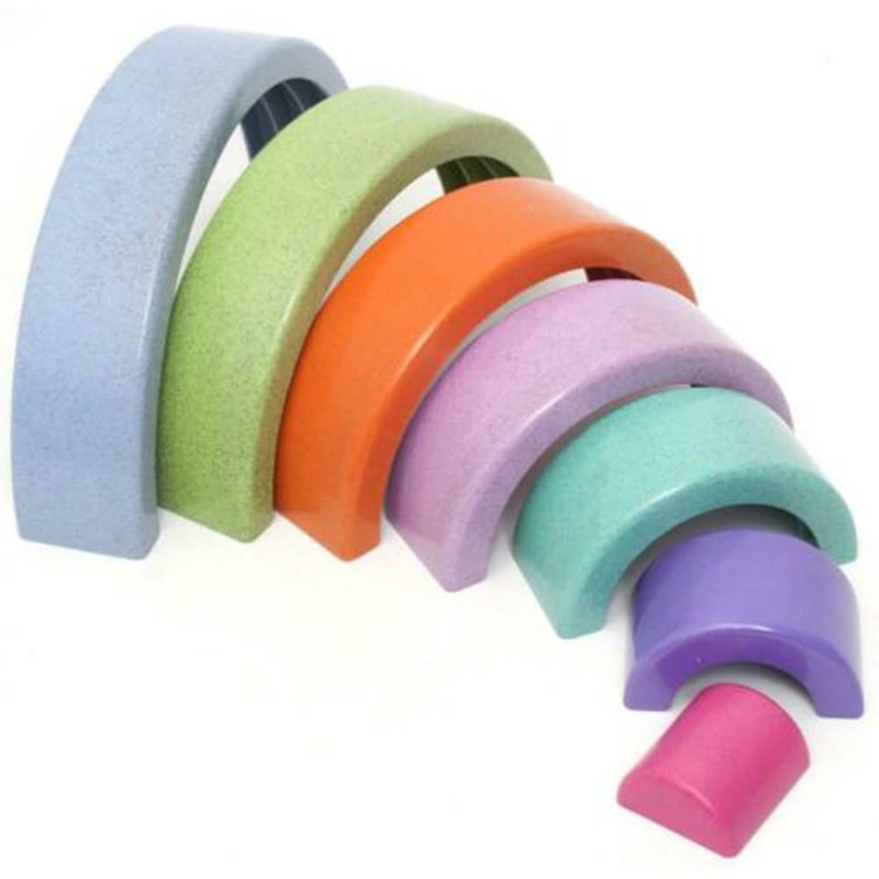 Roo Crew Eco Wood 2.0 Set Rainbow Empilable Rainbow (7pcs)
