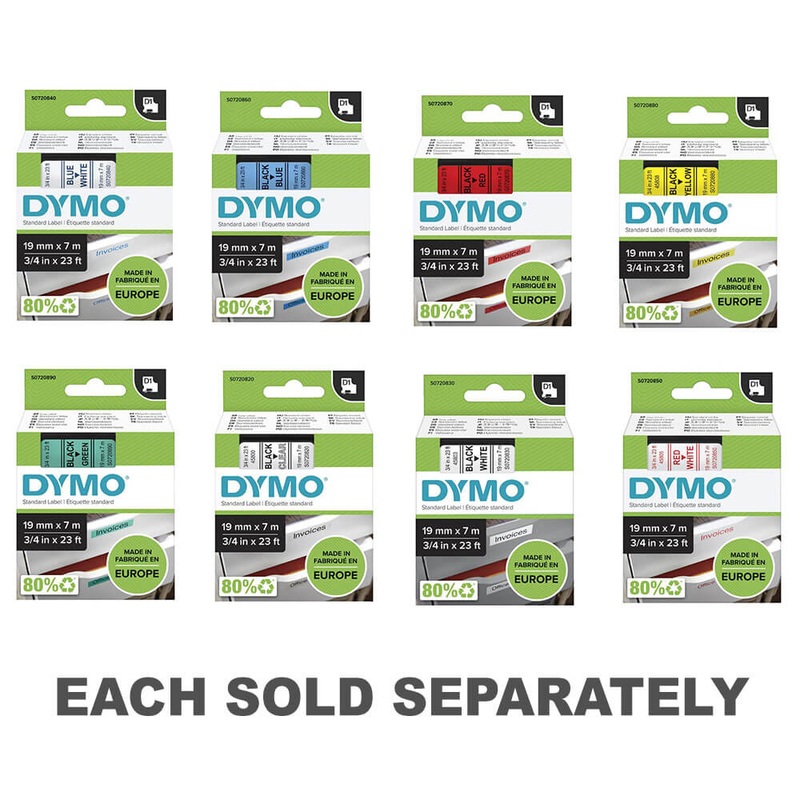 tiquette de bande Dymo D1 19 mmx7m