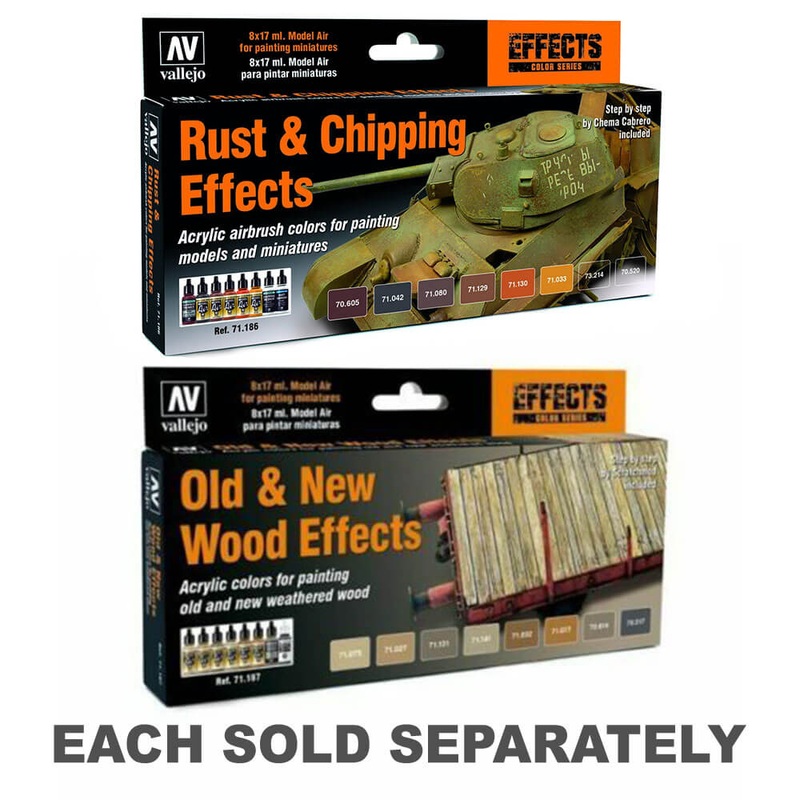 Ensemble d'effets d'air modle de 8 couleurs 17 ml