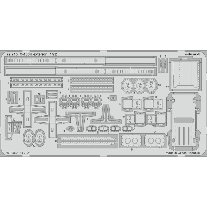 1/72 C-130H Exterior Photo-Etched Parts (for Zvezda)