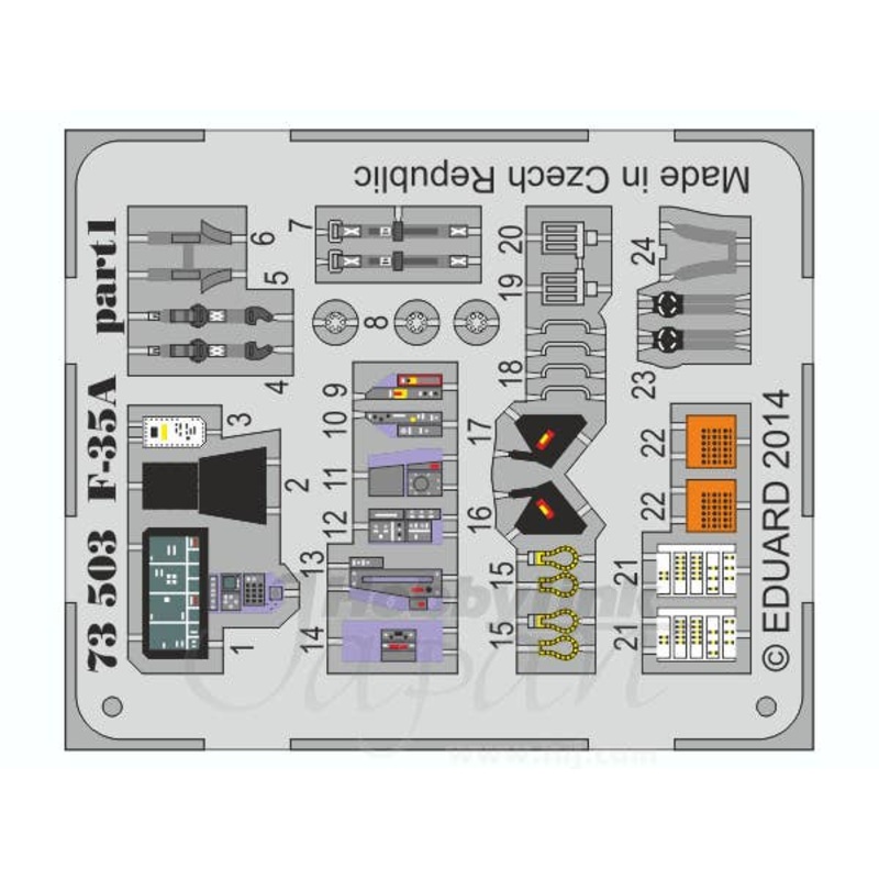 1/72 F-35A Photo-Etched Parts (for Doyusha/Academy)
