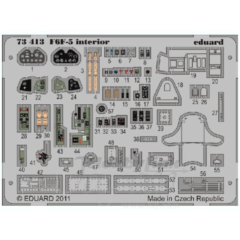1/72 F6F-5 Interior Self-Adhesive (for Eduard)