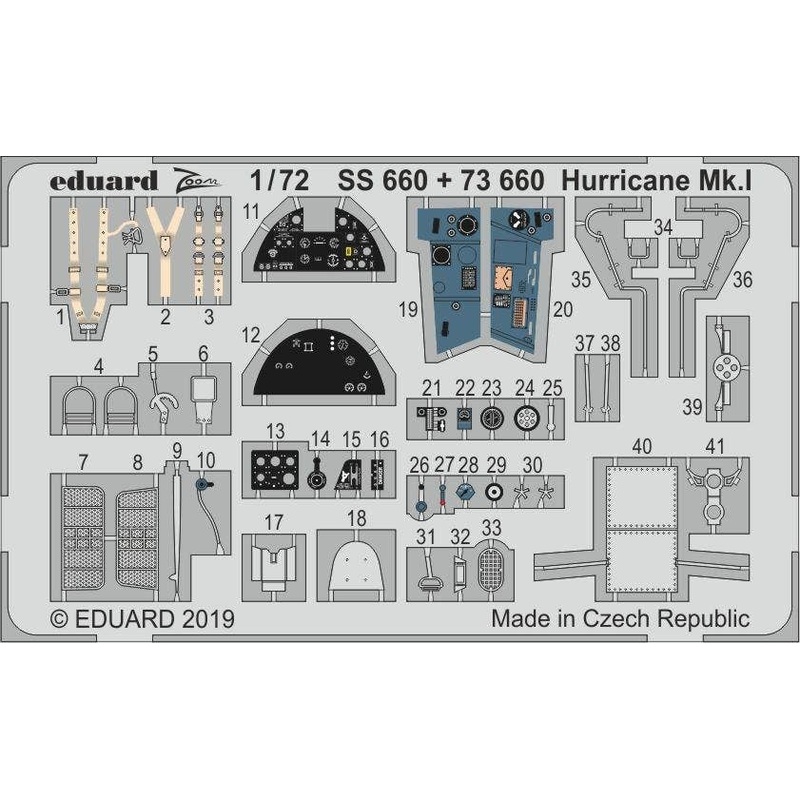 1/72 Hurricane Mk.I Zoom Photo-Etched Parts (for Airfix)