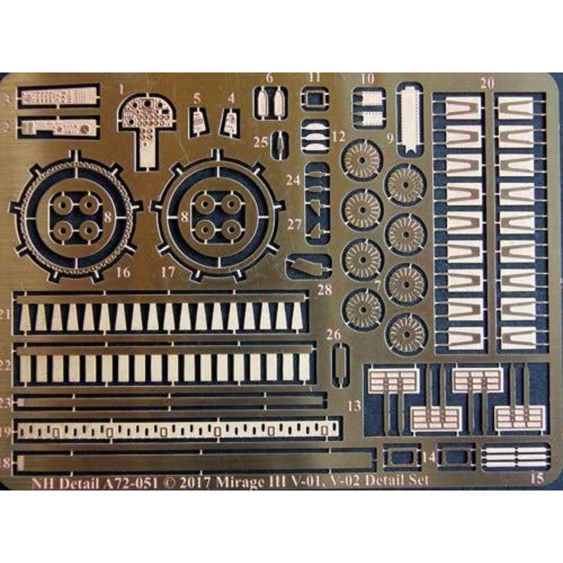 1/72 Mirage III V-01 V-02 Detail Set