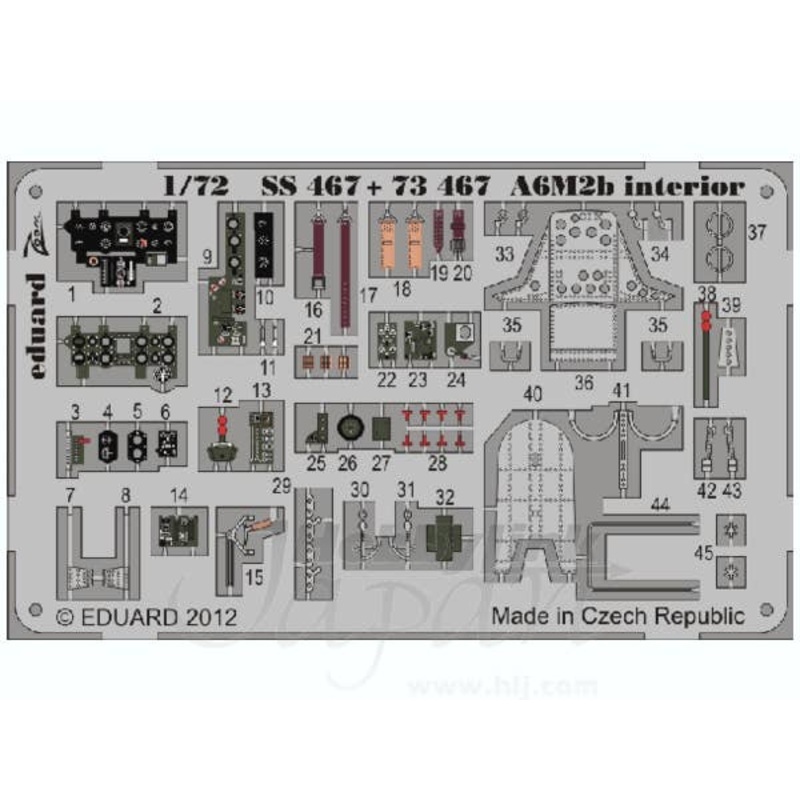 1/72 A6M2b S.A. Zero Fighter Interior