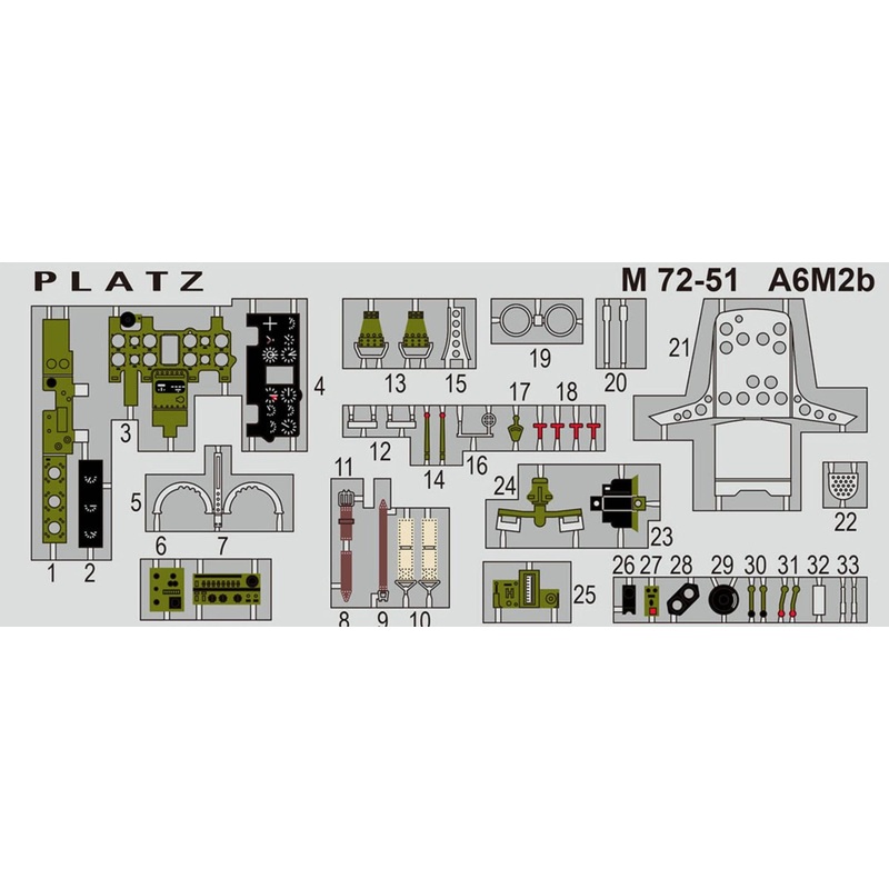 1/72 All Floating Series WW.II Japanese Navy Type 0 Shipboard Fighter Type 21 Detail Up Parts set