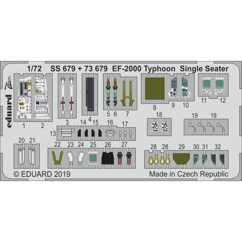 1/72 EF-2000 Typhoon Single Seater Zoom Photo-Etched Parts (for Revell)