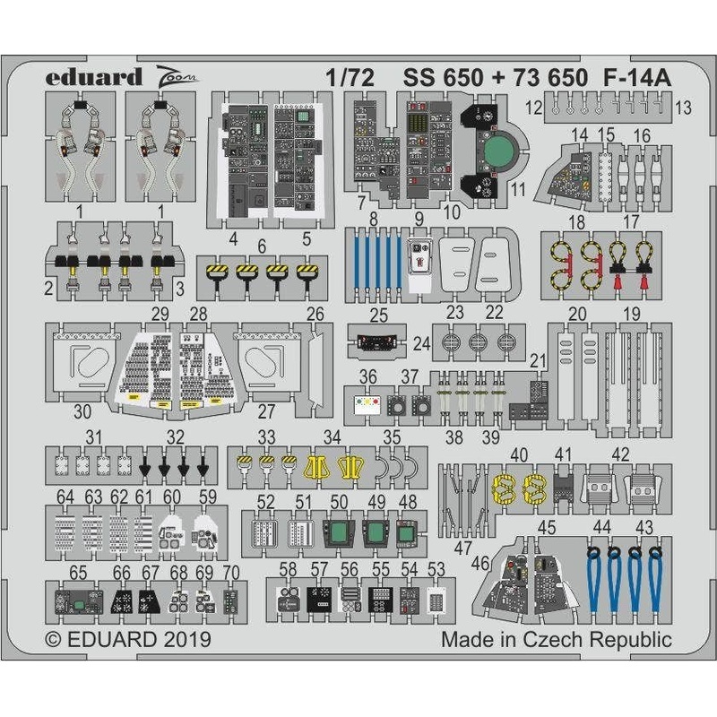 1/72 F-14A Zoom Photo-Etched Parts (for Fine Molds)