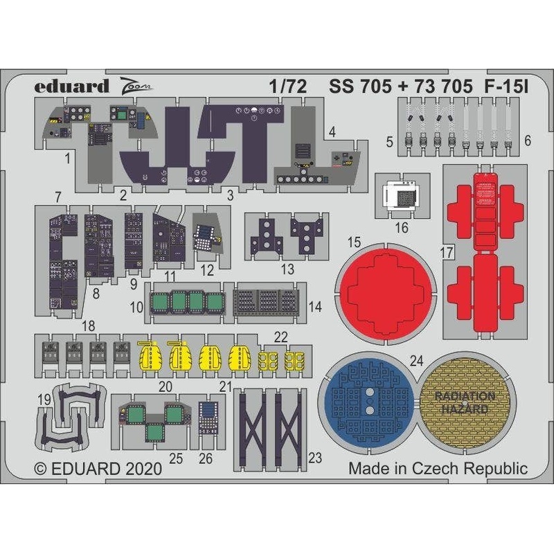 1/72 F-15I Zoom Photo-Etched Parts (for Great Wall Hobby)