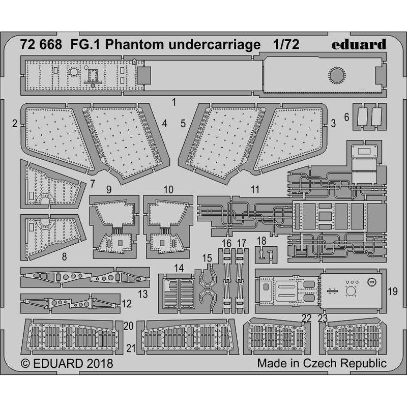 1/72 FG.1 Phantom Undercarriage Photo-Etched Parts (for Airfix)