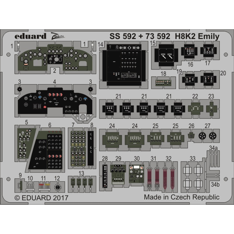 1/72 H8K2 Emily Cockpit Interior (Hasegawa)