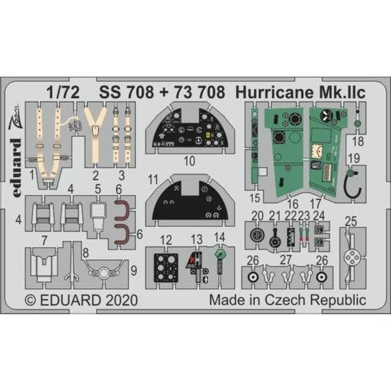 1/72 Hurricane Mk.IIc Photo-Etched Parts (for Arma Hobby)
