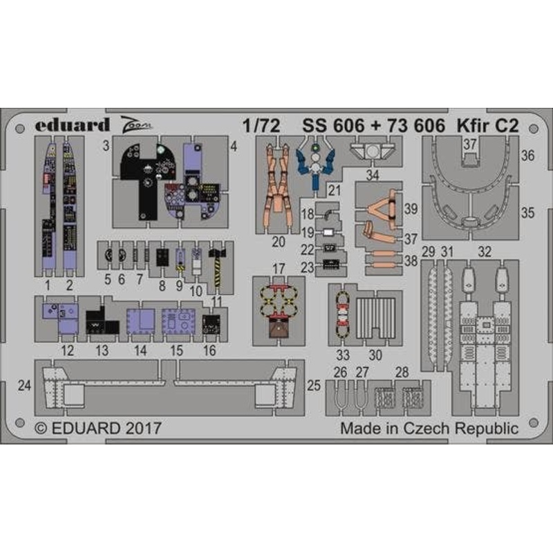 1/72 KfIr C2 Photo-Etched Parts (for AMK)