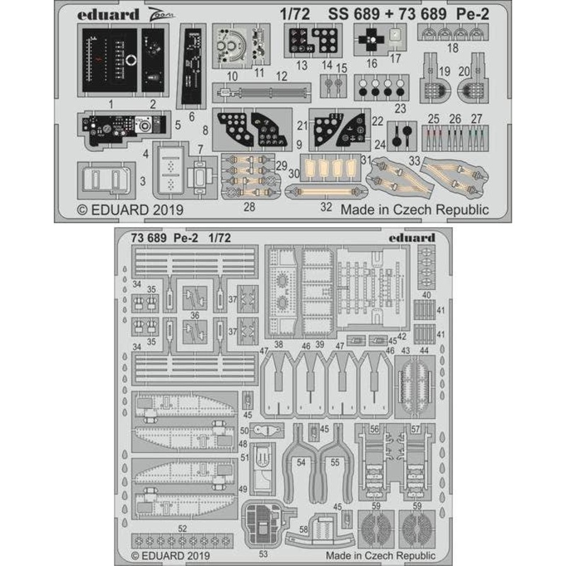 1/72 Pe-2 Photo-Etched Parts (for Zvezda)