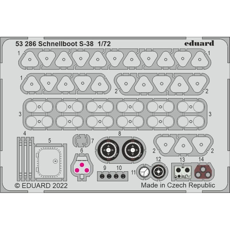 1/72 Schnellboot S-38 Photo etched set (for FORE HOBBY)