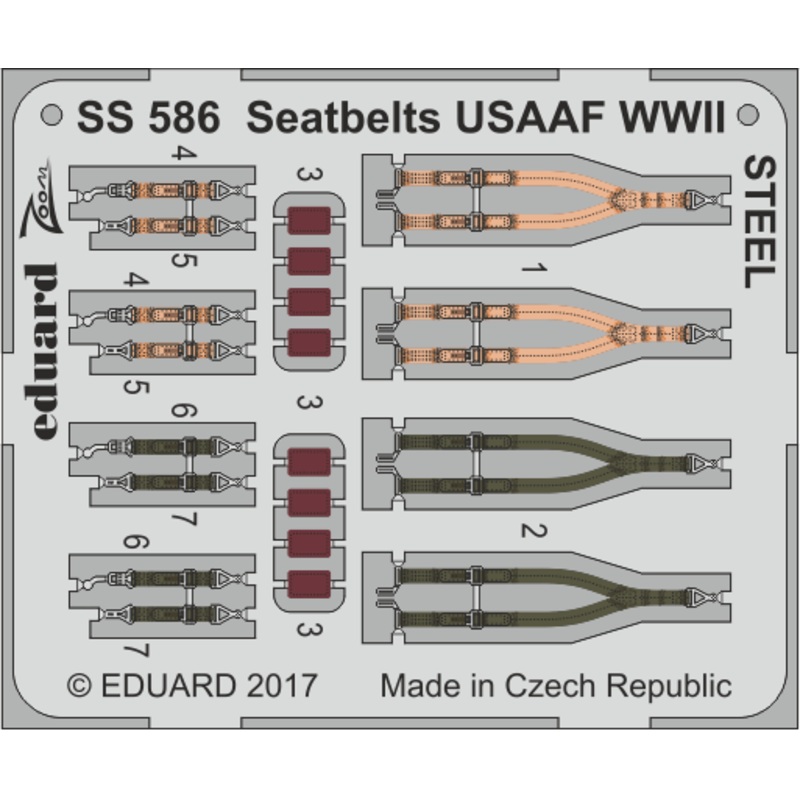 1/72 Seatbelts USAAF WWII Steel