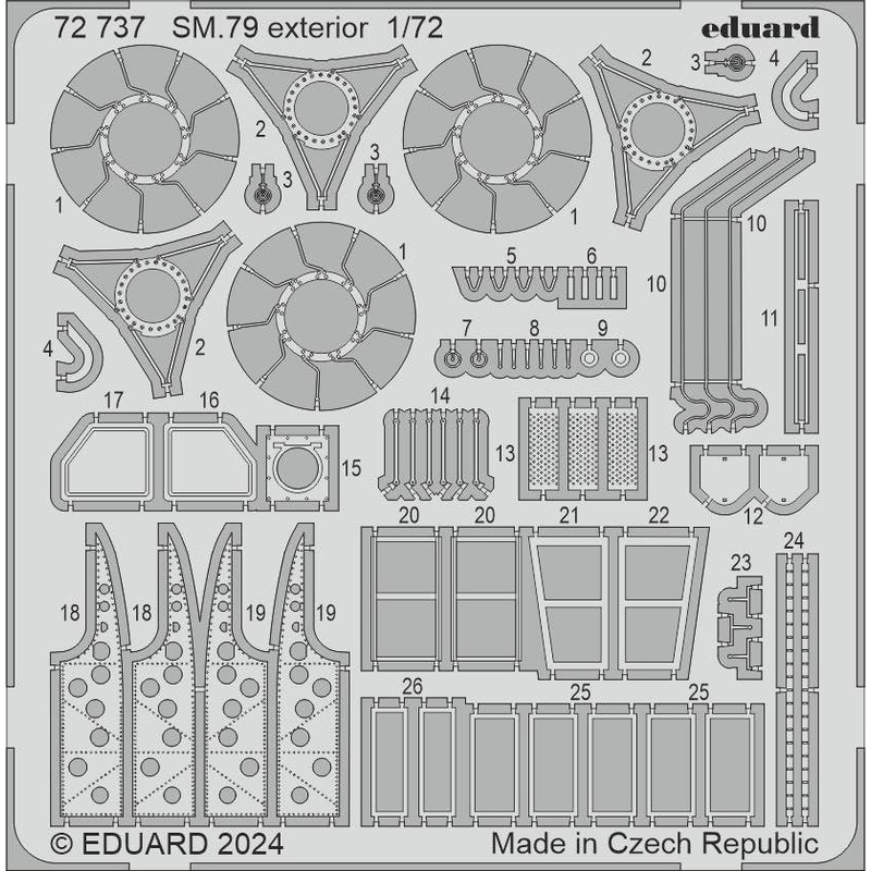 1/72 SM.79 exterior Photo etched (for ITALERI)