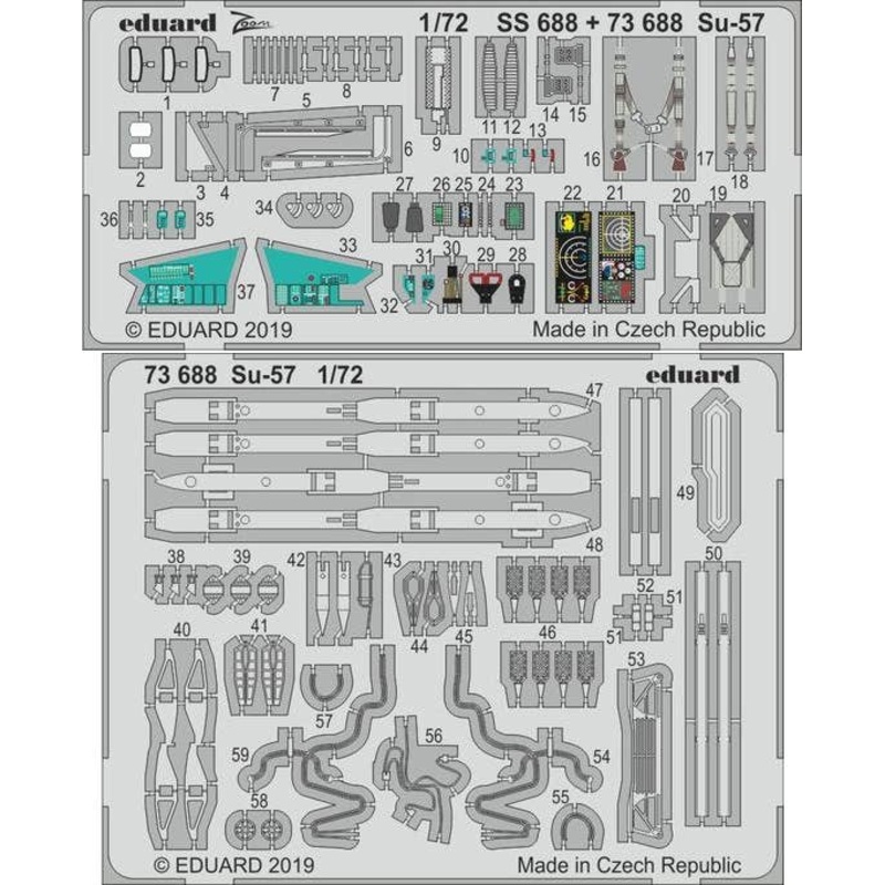 1/72 Su-57 Photo-Etched Parts (for Zvezda)
