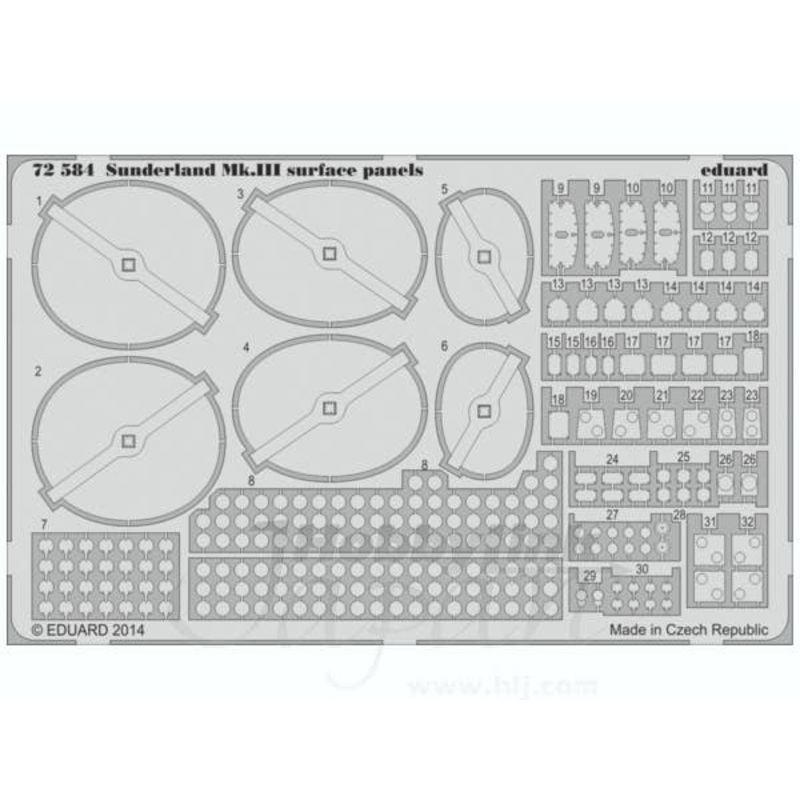 1/72 Sunderland Mk.III Check Panel (for Italeri)