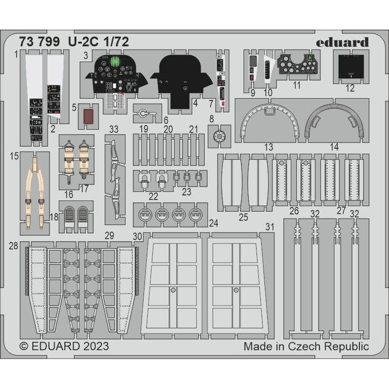 1/72 U-2C Photo Etched Parts