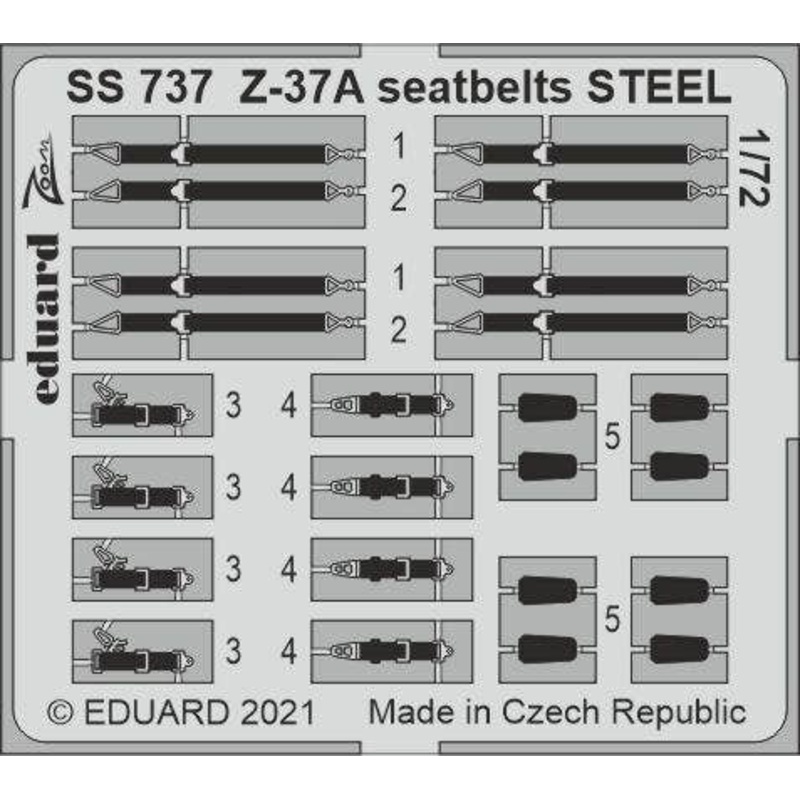 1/72 Z-37A Seatbelts Steel (for Eduard)