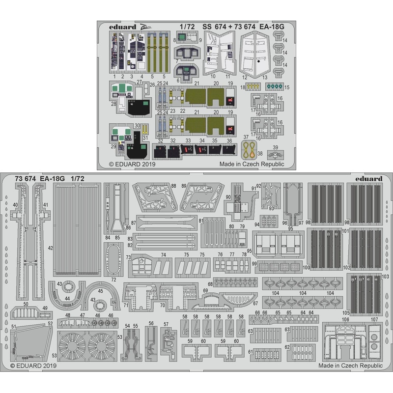 1/72 EA-18G Photo-Etched Parts (for Hasegawa)