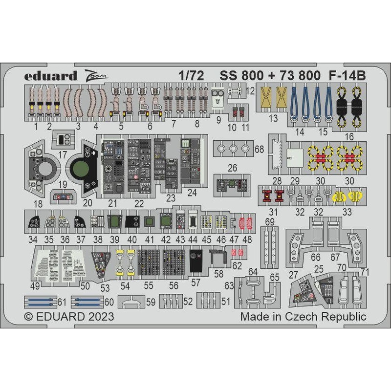 1/72 F-14B Photo Etched Parts