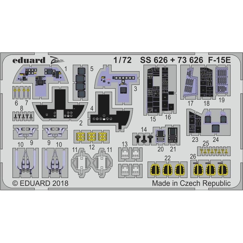 1/72 F-15E Zoom Photo-Etched Parts (for Academy)