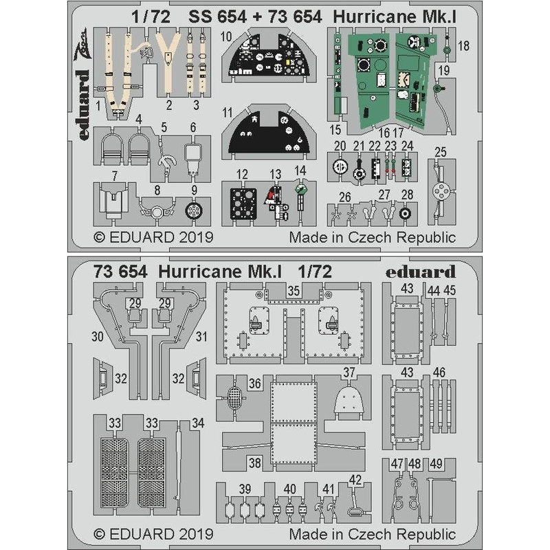 1/72 Hurricane Mk.I Photo-Etched Parts (for Arma Hobby)
