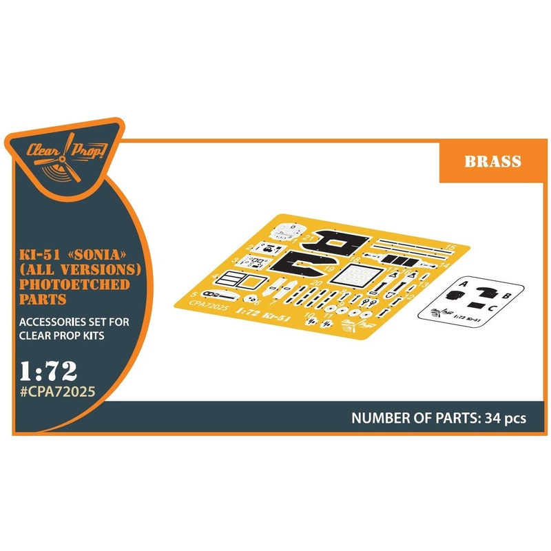 1/72 Ki-51 Sonia PE Parts  (All Versions) (for Clear Prop!)