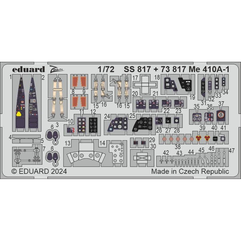 1/72 Me410A-1 Photo etched (for Airfix)