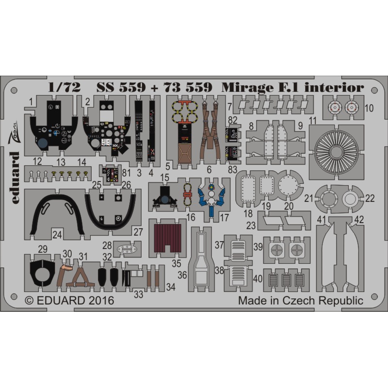 1/72 Mirage F.1 Interior (Special Hobby)