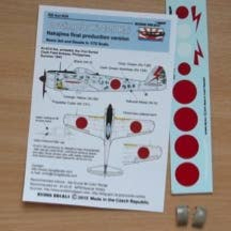 1/72 Nakajima Ki-43 (last Production) Cowl + Decals (31st Squadron)