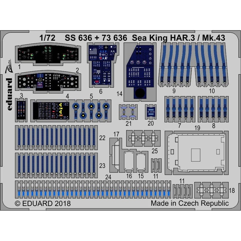 1/72 Sea King HAR.3/Mk.43 Zoom Photo-Etched Parts (for Airfix)