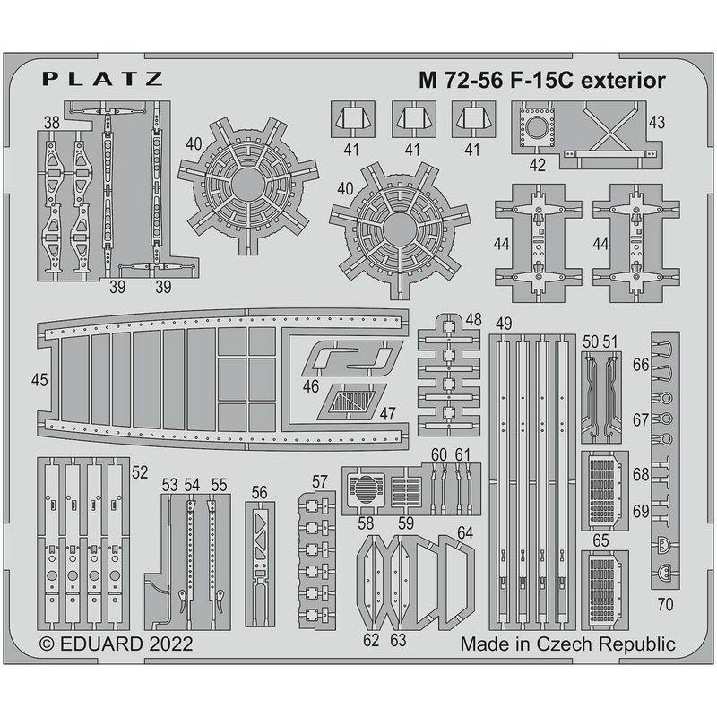 1/72 U.S. Air Force F-15C Eagle Photo-Etched Parts for Exterior