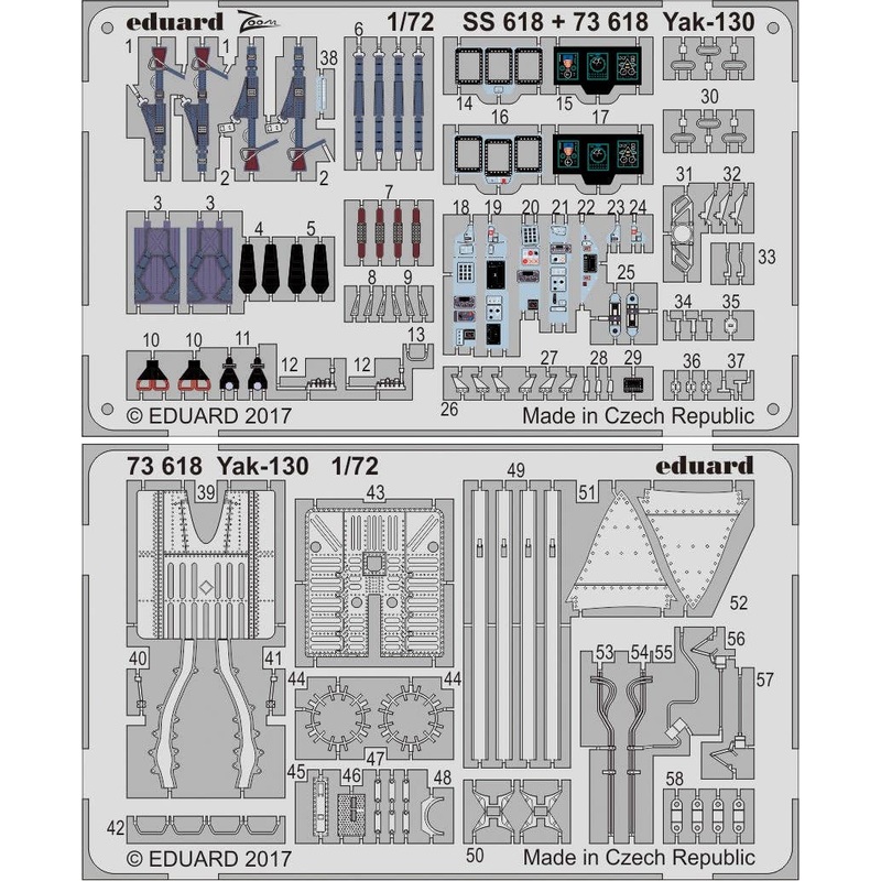 1/72 Yak-130 Photo-Etched Parts (for Zvezda)