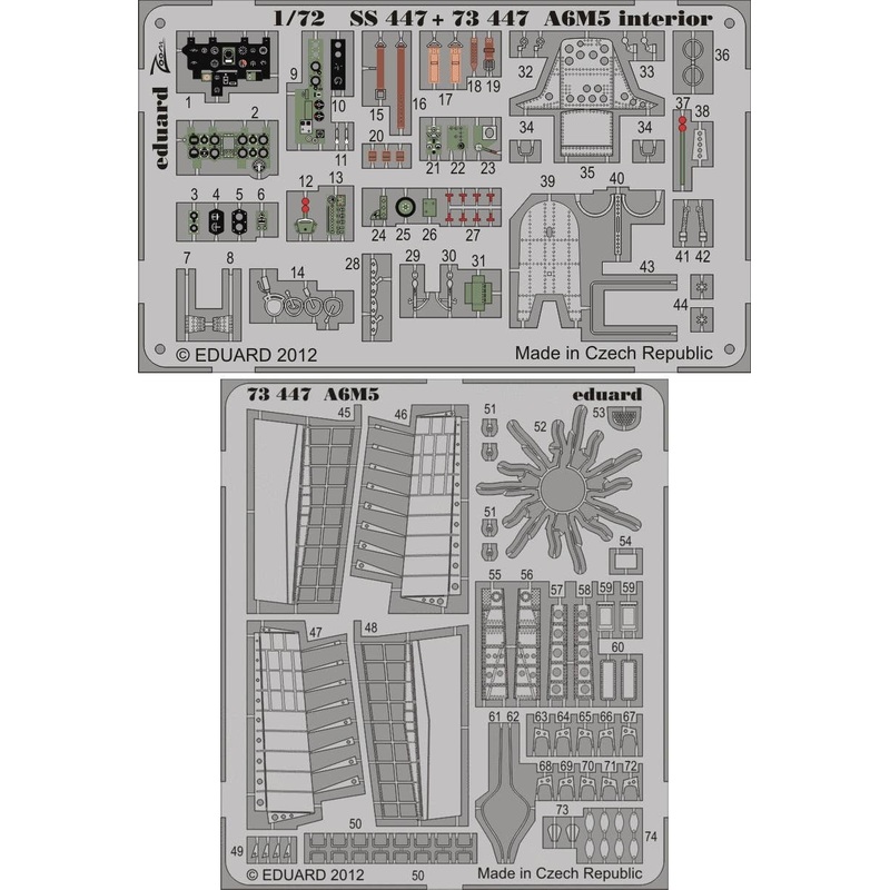1/72 Zero Fighter Model 52 Etching parts (for Tamiya)
