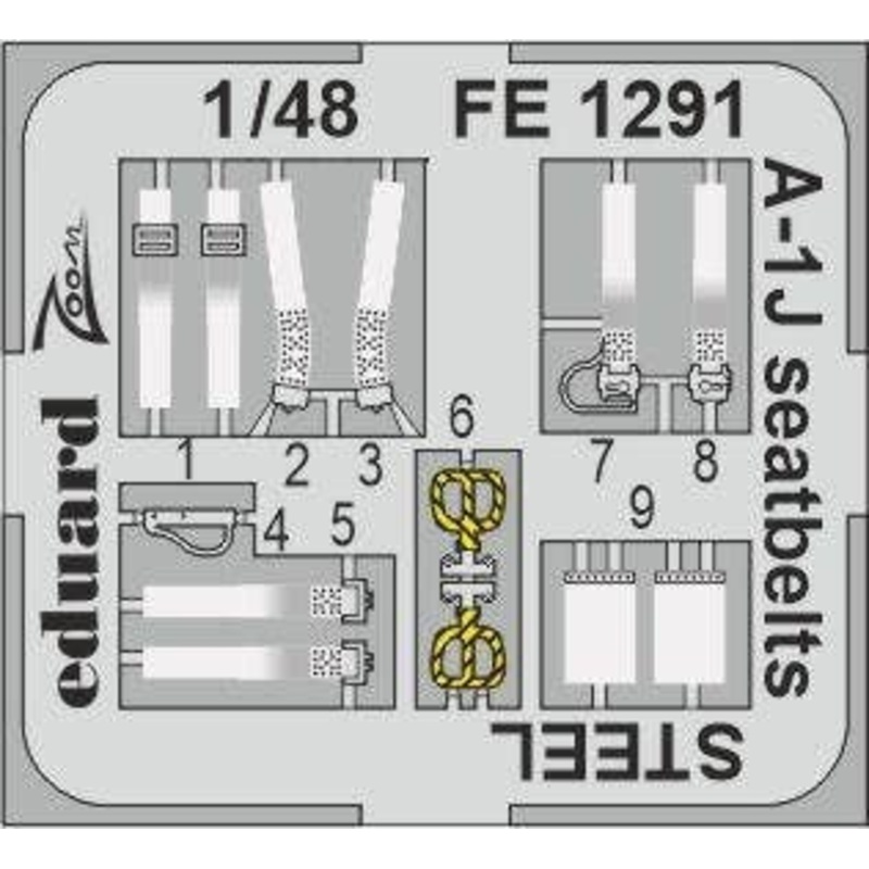 1/48 A-1J seatbelts STEEL (for TAMIYA)