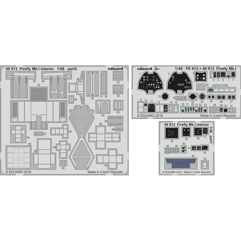 1/48 Firefly Mk.I Interior Photo-Etched Parts (for Trumpeter)