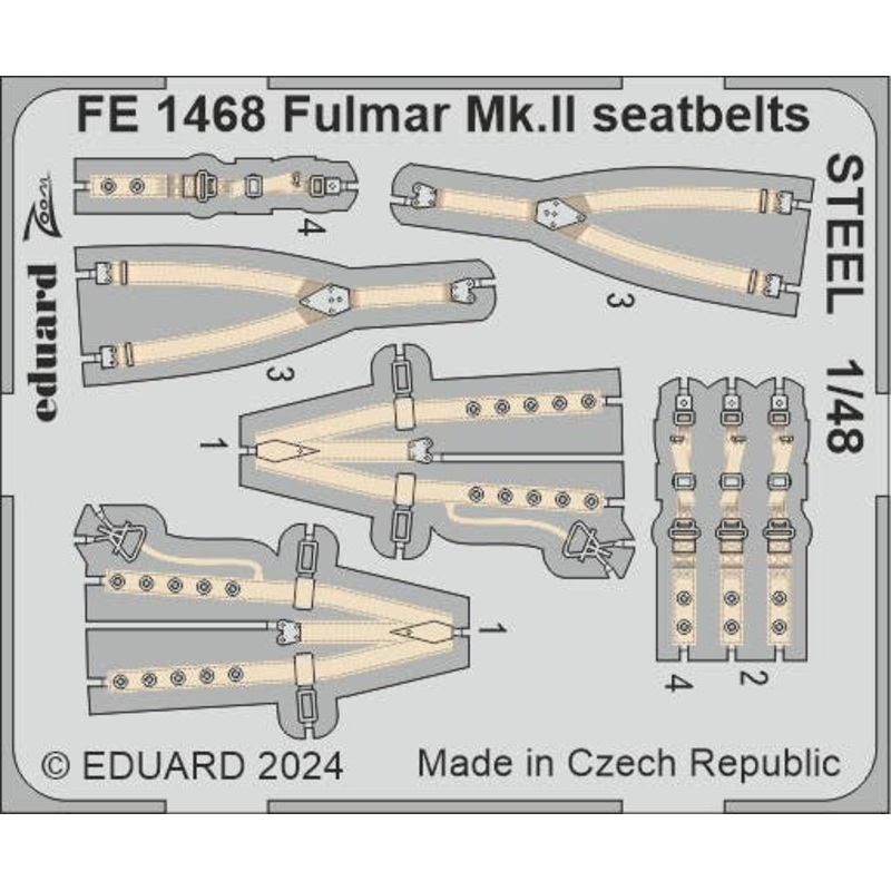 1/48 Fulmar Mk.II seatbelts STEEL