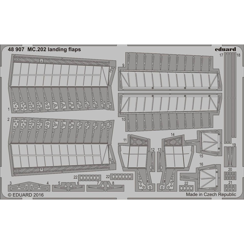 1/48 MC.202 Landing Flaps (Eduard, Hasegawa)