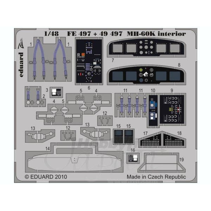 1/48 MH-60K Interior Self-Adhesive (for Italeri) Zoom