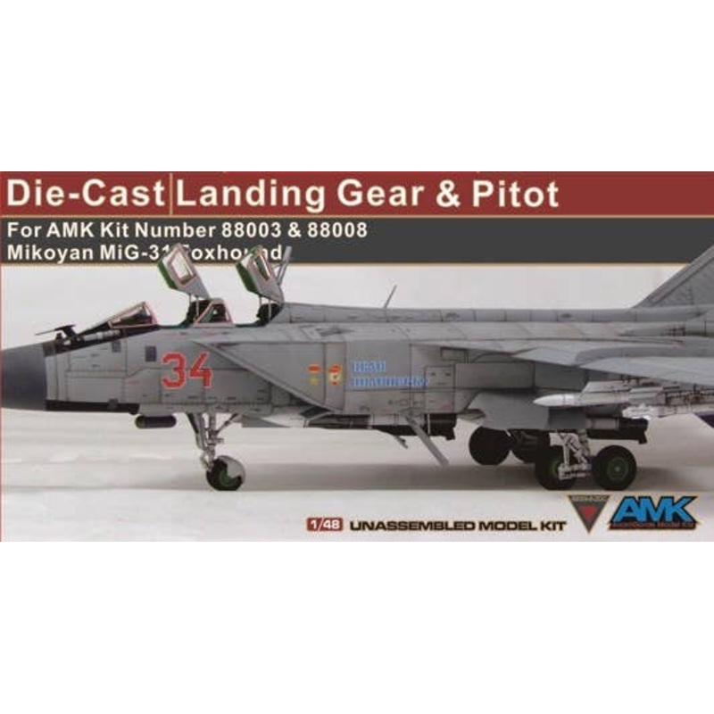 1/48 Mikoyan MiG-31 Foxhound Die-Cast Landing Gear & Pitot for AMK88003 & 88008