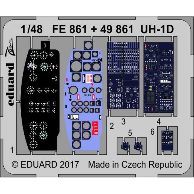 1/48 UH-1D Zoom Photo Etched Parts (for Kitty Hawk)