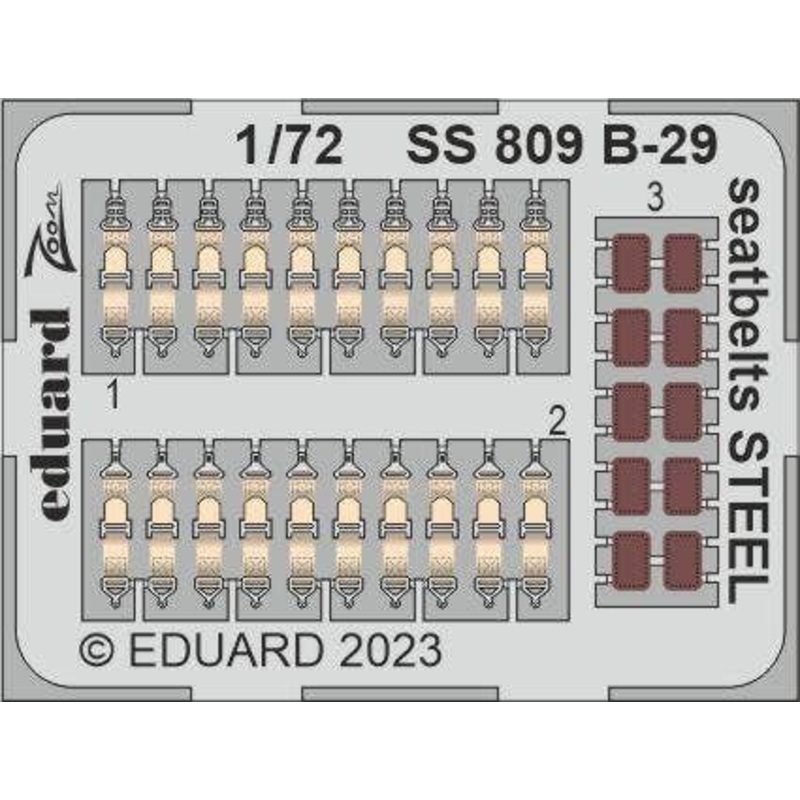 1/72 B-29 seatbelts STEEL Zoom set (for HOBBY 2000 / ACADEMY)