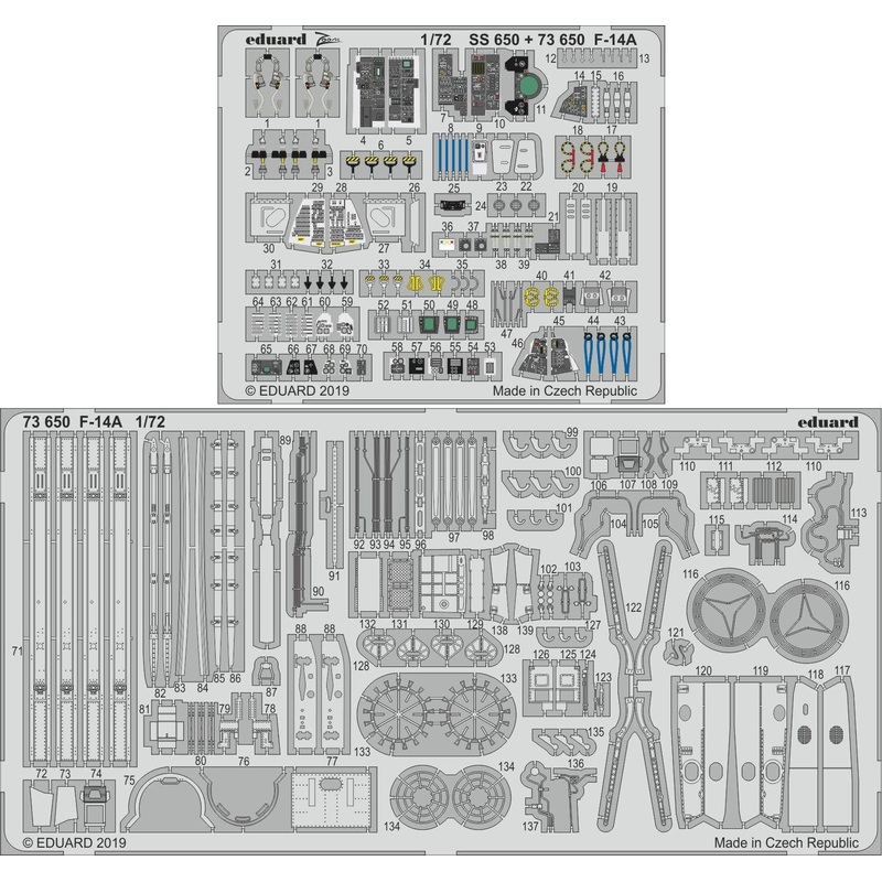 1/72 F-14A Photo-Etched Parts (for Fine Molds)