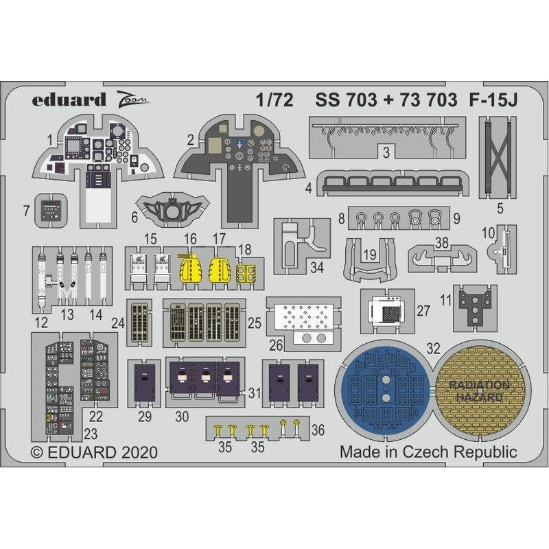 1/72 F-15J Zoom Photo-Etched Parts (for Great Wall Hobby)