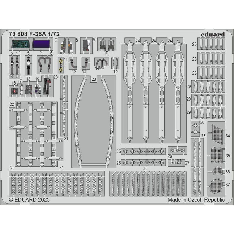 1/72 F-35A Photo etched (for Tamiya)