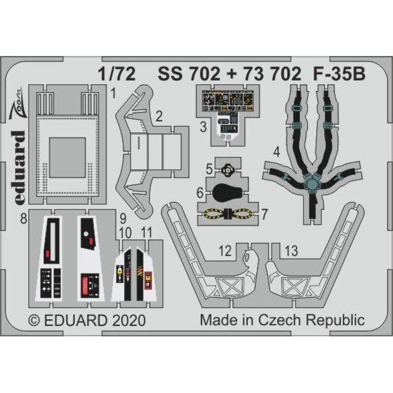 1/72 F-35B Zoom Photo-Etched Parts (for Italeri)