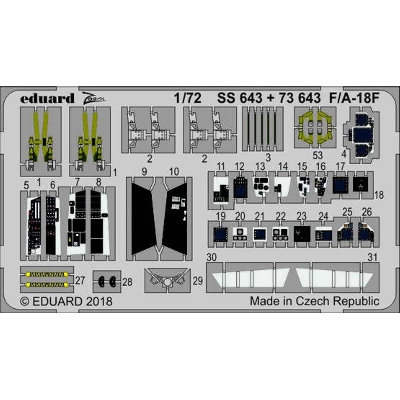 1/72 F/A-18F Zoom Photo-Etched Parts (for Academy)